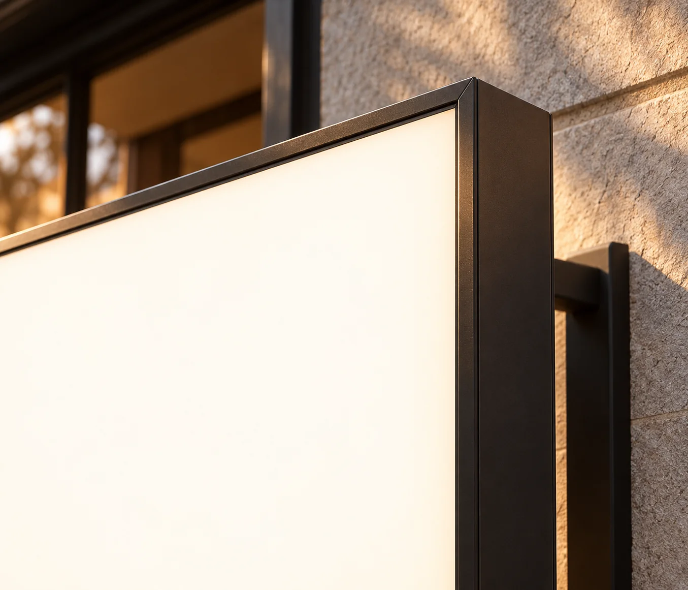 Corner and support detail of an illuminated cabinet, design concept