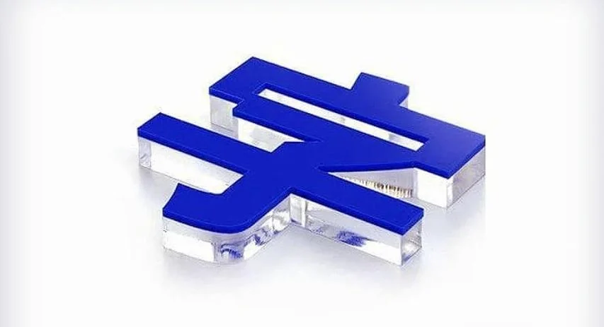 Layered Acrylic Lettering fabrication sample
